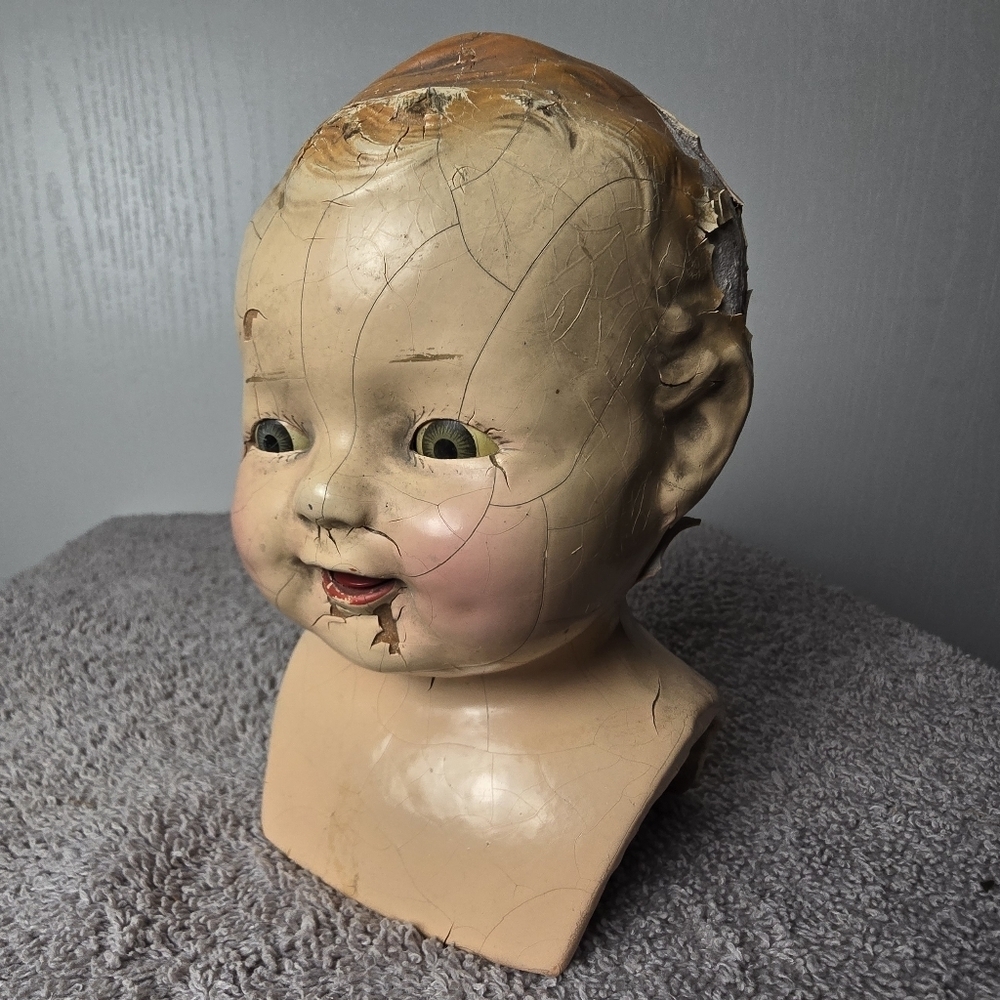 Vintage Doll Head Home Accent - Picture 2 of 10